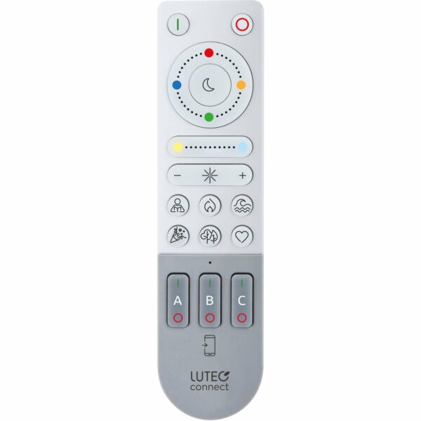 Lutec Connect Fernbedienung Remote mit Infrarot & Bluetooth Weiß-Grau