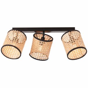 Brilliant Deckenleuchte Wiley Schwarz-Rattan