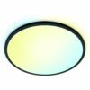WiZ LED-Deckenleuchte SuperSlim Tunable White 2450 lm Schwarz Ø 43 cm