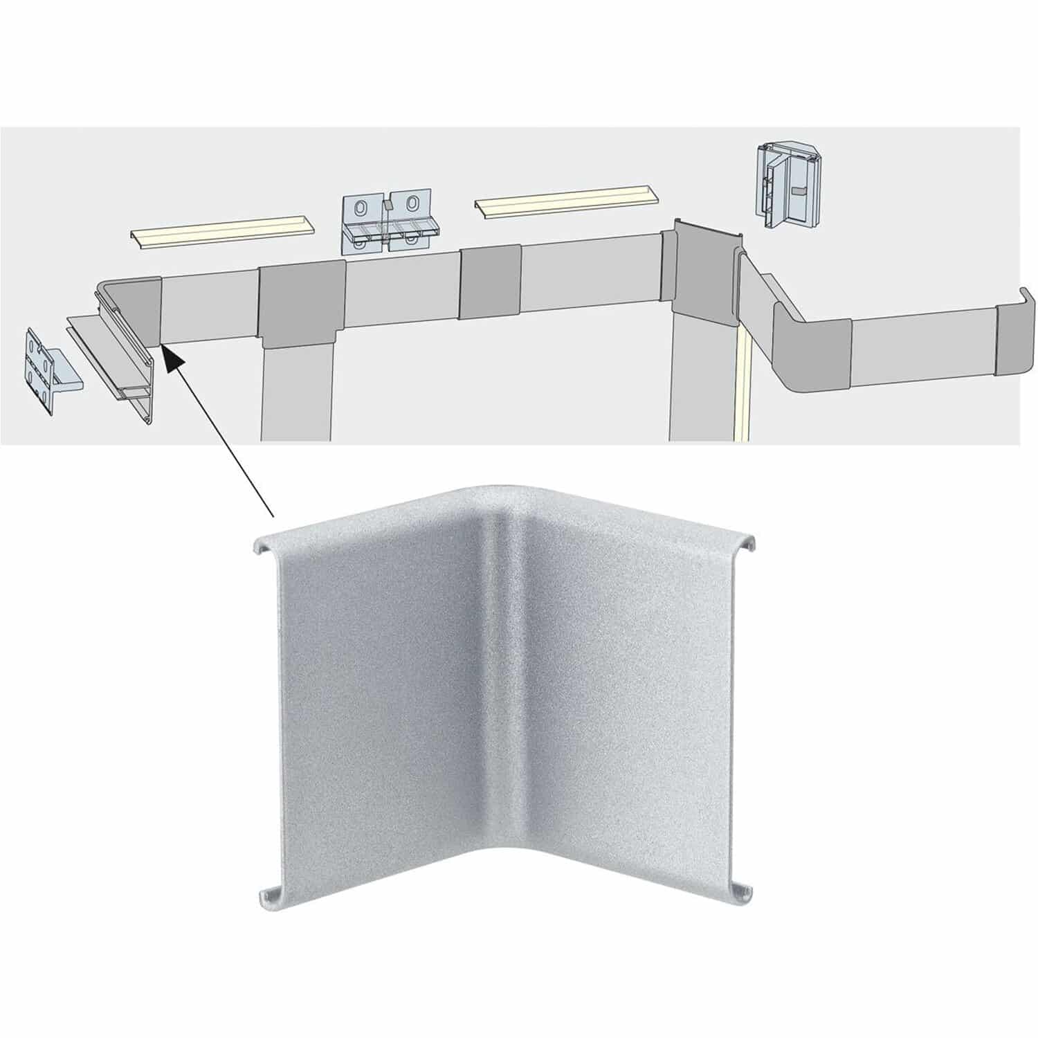 Paulmann Duo Profil Inside Corner 2er-Pack Alu matt