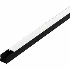 Eglo Alu LED-Aufbauprofil Schwarz Diffuser Weiß Surface Profil 2 Länge 1000 mm
