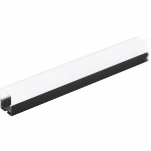 Eglo Alu LED-Aufbauprofil Groß Schwarz Diffuser Weiß Surface Profil 6 L: 2000 mm