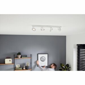 Philips myLiving LED-Spot 4er Clockwork Warmglow Weiß