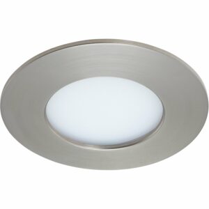 Briloner LED-Einbauleuchte Kunststoff Nickel matt H: 3 cm Ø: 8