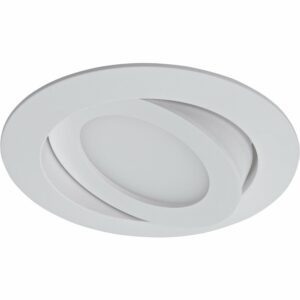 Briloner LED-Einbauleuchte Kunststoff Weiß Schwenkbar H: 3 cm Ø: 10