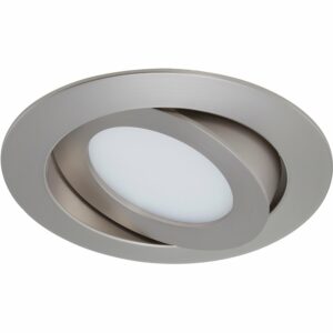 Briloner LED-Einbauleuchte Nickel matt Schwenkbar H: 3 cm Ø: 10