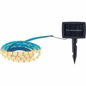 Globo Solar LED-Lichterkette Schwarz 180x LED 500 cm lang