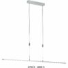 Fischer & Honsel LED-Pendelleuchte Metz TW 1x 32 W Aluminium 3500 lm