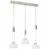 Fischer & Honsel LED-Pendelleuchte Avignon 3x 9 W Weiß-Nickel 2900 lm