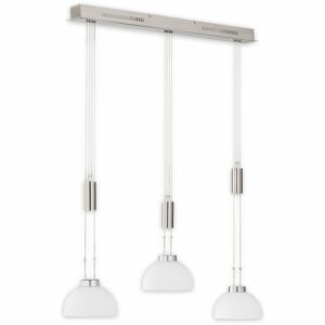 Fischer & Honsel LED-Pendelleuchte Avignon 3x 9 W Weiß-Nickel 2900 lm