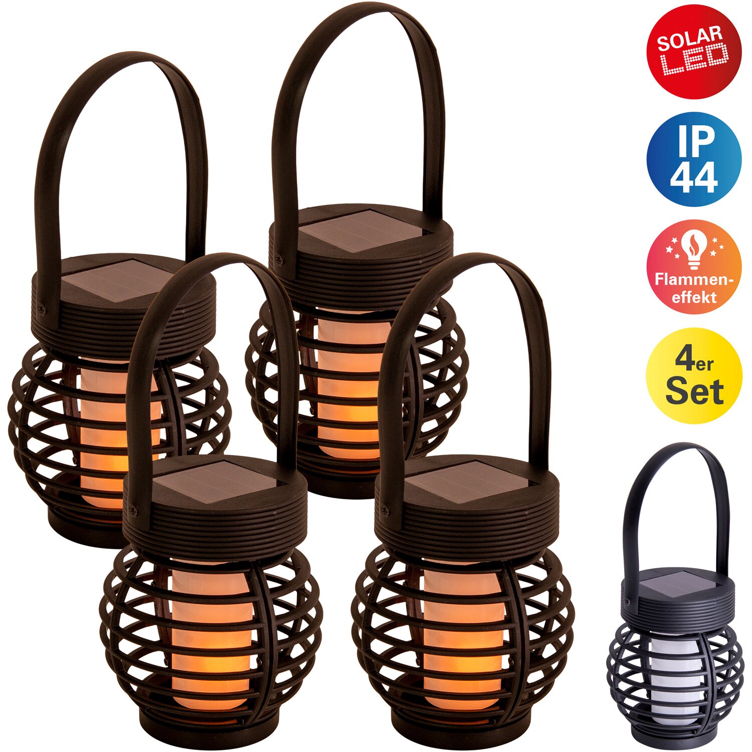 Näve LED-Outdoorleuchte 4er-Set 11 cm