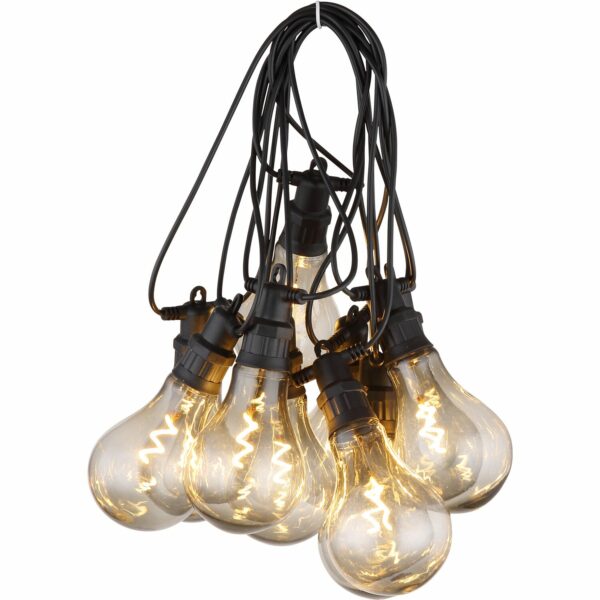 Globo LED-Lichterkette Jeffa Schwarz 10-flammig 4