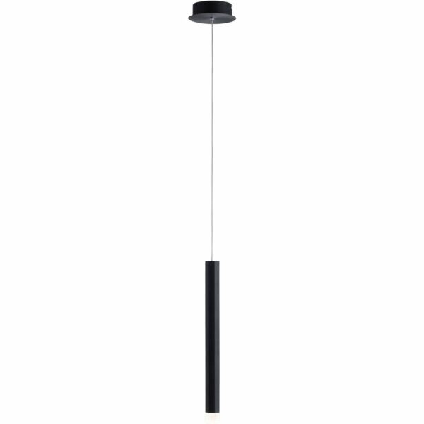 Leuchten Direkt LED-Pendelleuchte Bruno 1-flammig Schwarz 12 x 120 cm