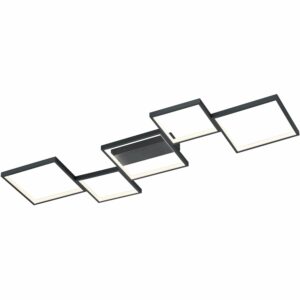 Trio LED Deckenleuchte Sorrento Schwarz matt 60 mm x 1205 mm x 485 mm