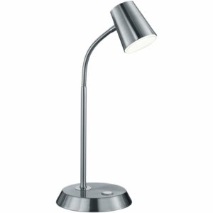 Trio LED Tischleuchte Narcos Nickel matt 380 mm x 150 mm x 230 mm