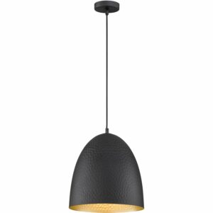 Fischer & Honsel Pendelleuchte Mylon 1-flammig Schwarz/Gold