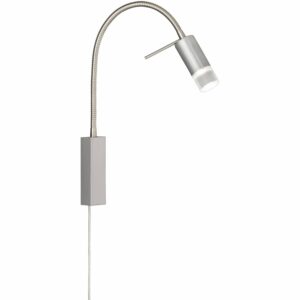 Fischer & Honsel LED-Wandspot flex River Nickelfarben hell 40 cm