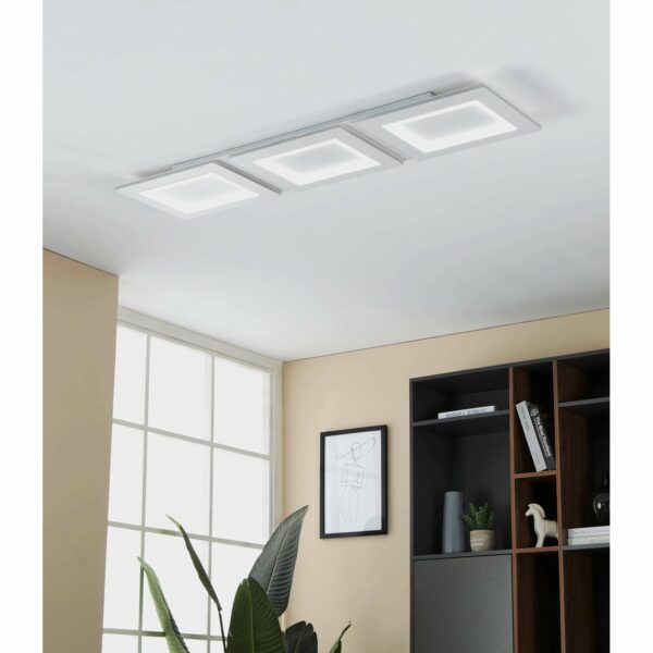 Eglo LED-Deckenleuchte Padrogiano-Z 120 cm x 30 cm Weiß