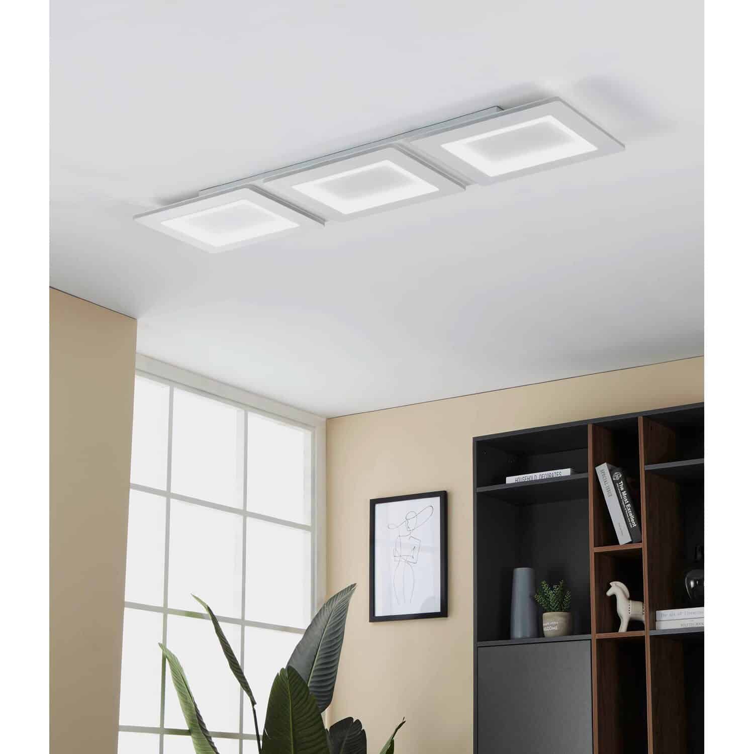 Eglo LED-Deckenleuchte Padrogiano-Z 120 cm x 30 cm Weiß