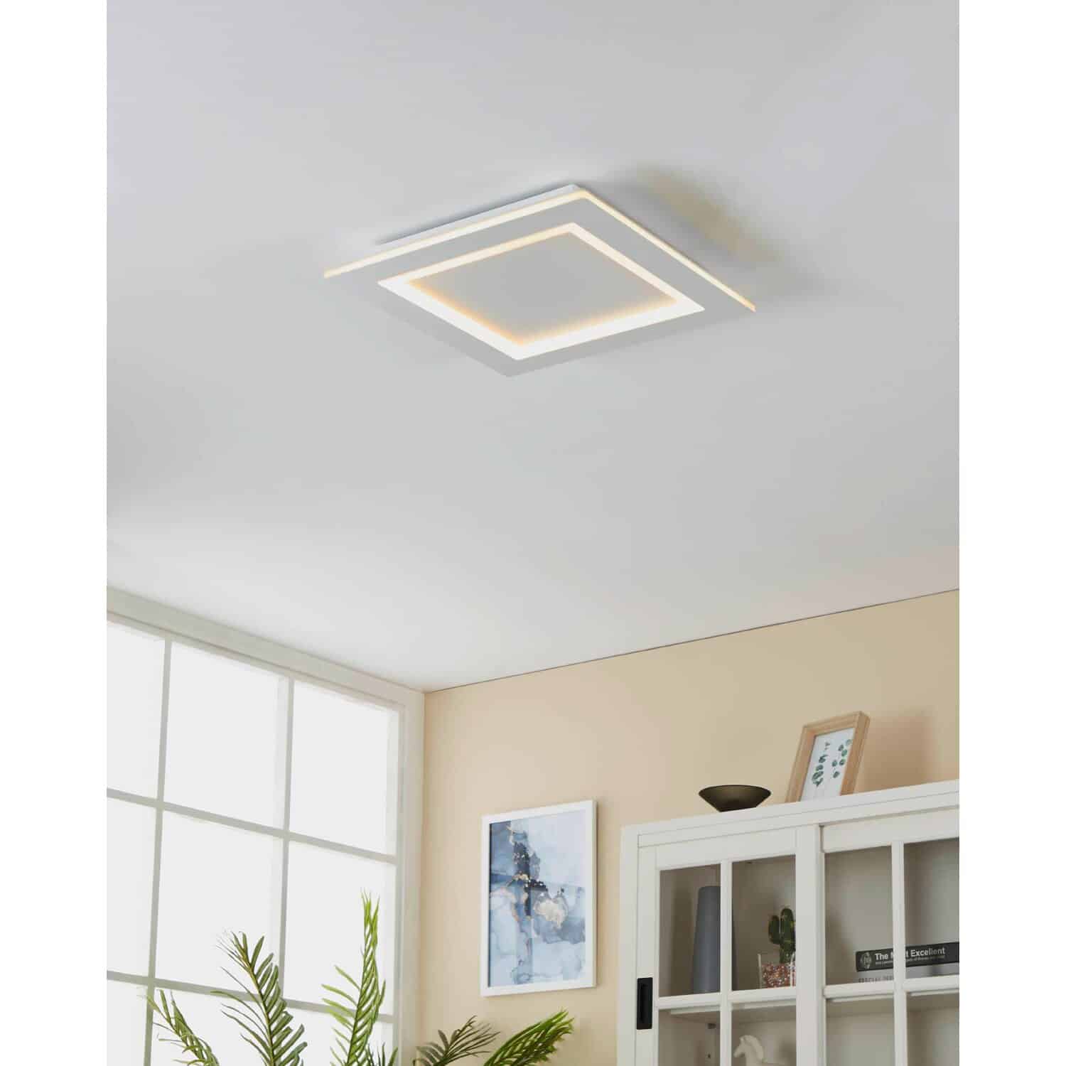 Eglo LED-Deckenleuchte Padrogiano-Z RGB 45 cm x 45 cm Weiß