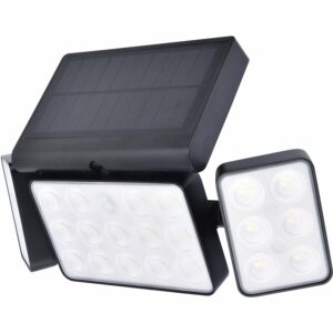 Lutec LED-Solarleuchte Tuda 3-flammig 13 W 1500 lm Schwarz