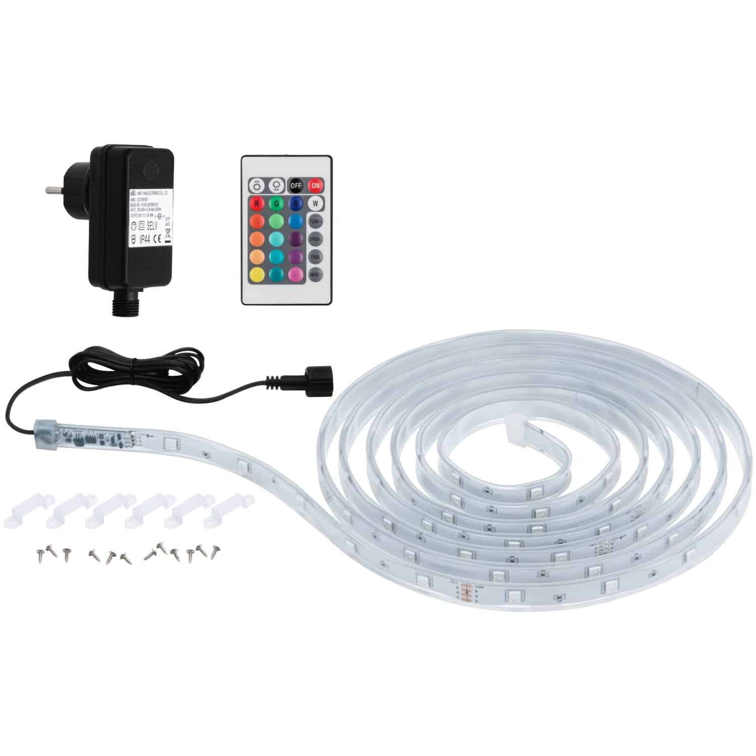 Paulmann SimpLED LED Strip Outdoor RGB Komplett-Set 3 m Transparent