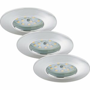 Briloner LED-Einbauleuchte Attach 3er-Set starr Chrom