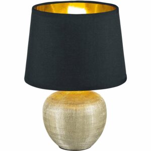 Trio Tischleuchte Luxor H: 26 cm Schwarz-Gold