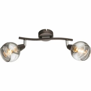 Globo LED-Spot Isla Bronze-Rauch 2-flammig