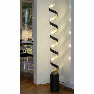 Luce Design LED-Stehleuchte Helix Schwarz-Gold 152 x 14