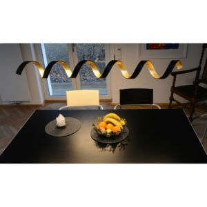 Luce Design LED-Pendelleuchte Helix Schwarz-Gold 120 x 125 x 13