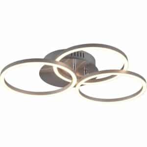 Trio LED-Deckenleuchte Circle 27W Nickel matt