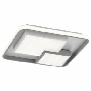 Wofi LED-Deckenleuchte 53 cm x 53 cm Weiß Dimmbar