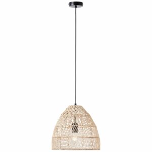 Brilliant Pendelleuchte Minster Rattan-Textil