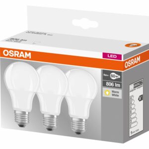 Osram LED-Leuchtmittel E27 Glühlampenform 8