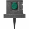 Gartensteckdose Steinoptik mit Schutzdeckel 4-fach