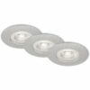 Brilo LED-Einbauleuchte Kulana 3er-Set Chrom-Matt
