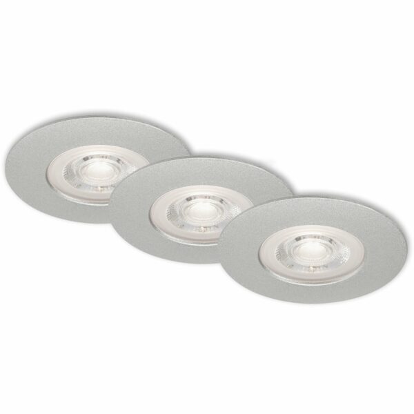 Brilo LED-Einbauleuchte Kulana 3er-Set Chrom-Matt