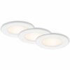Brilo LED-Einbauleuchte Thin 3er-Set Weiß