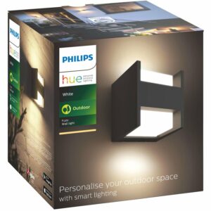 Philips Hue LED-Wandleuchte Fuzo Quadratisch Schwarz 1.160 lm
