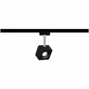 Paulmann URail LED-Spot Cube 8W Schwarz matt/Chrom 2700K dimmbar