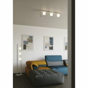Luce Design LED-Deckenleuchte-Roxy 3-flammig Weiß 80 cm x 20