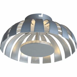 Luce Design LED-Wand-Deckenleuchte Flare 9017 M 1-flammig Silber Ø 26 cm