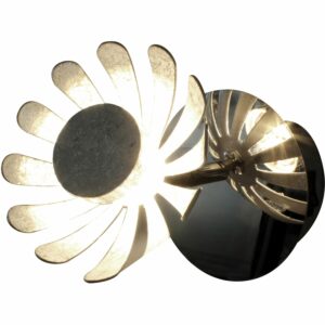 Luce Design LED-Wandleuchte Bloom-Spots 9022 SI 1-flammig Silber Ø 10 cm