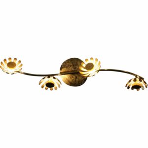 Luce Design LED-Deckenleuchte Bloom-Spots 9022-4 SI 4-flammig Gold Ø 10 cm