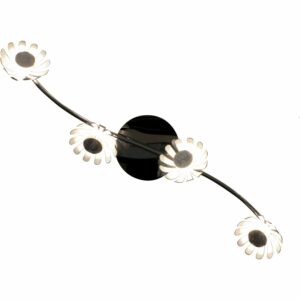 Luce Design LED-Deckenleuchte Bloom-Spots 4-flammig Silber Ø 10 cm