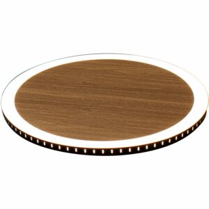 Luce Design LED-Deckenleuchte Moon M 1-flammig Holz Ø 40 cm