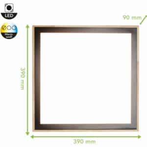 Luce Design LED-Deckenleuchte Solstar L 1-flammig Holz 39 cm x 39 cm