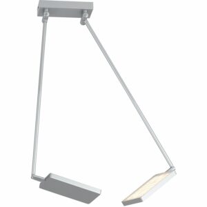 Luce Design LED-Deckenleuchte Book-PL-GR 2-flammig Silber 16 cm x 25 cm