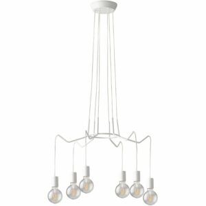 Luce Design Kronleuchter Habitat 6-flammig Weiß Ø 66 cm